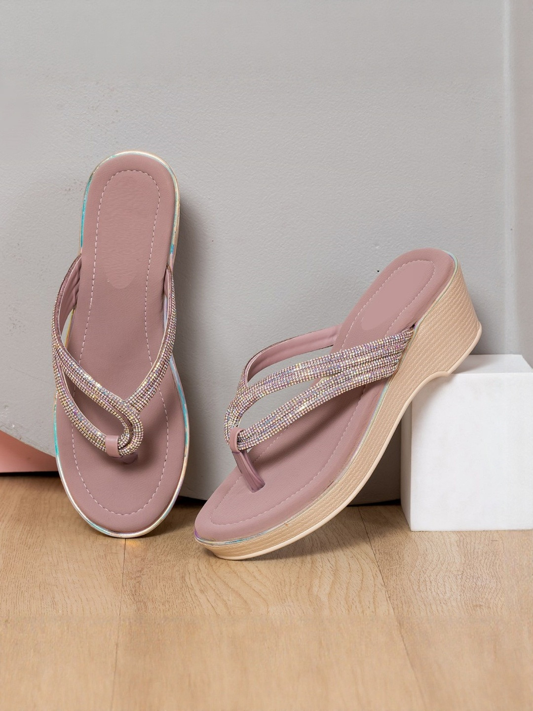 citaali Women Comfort Platform Heels