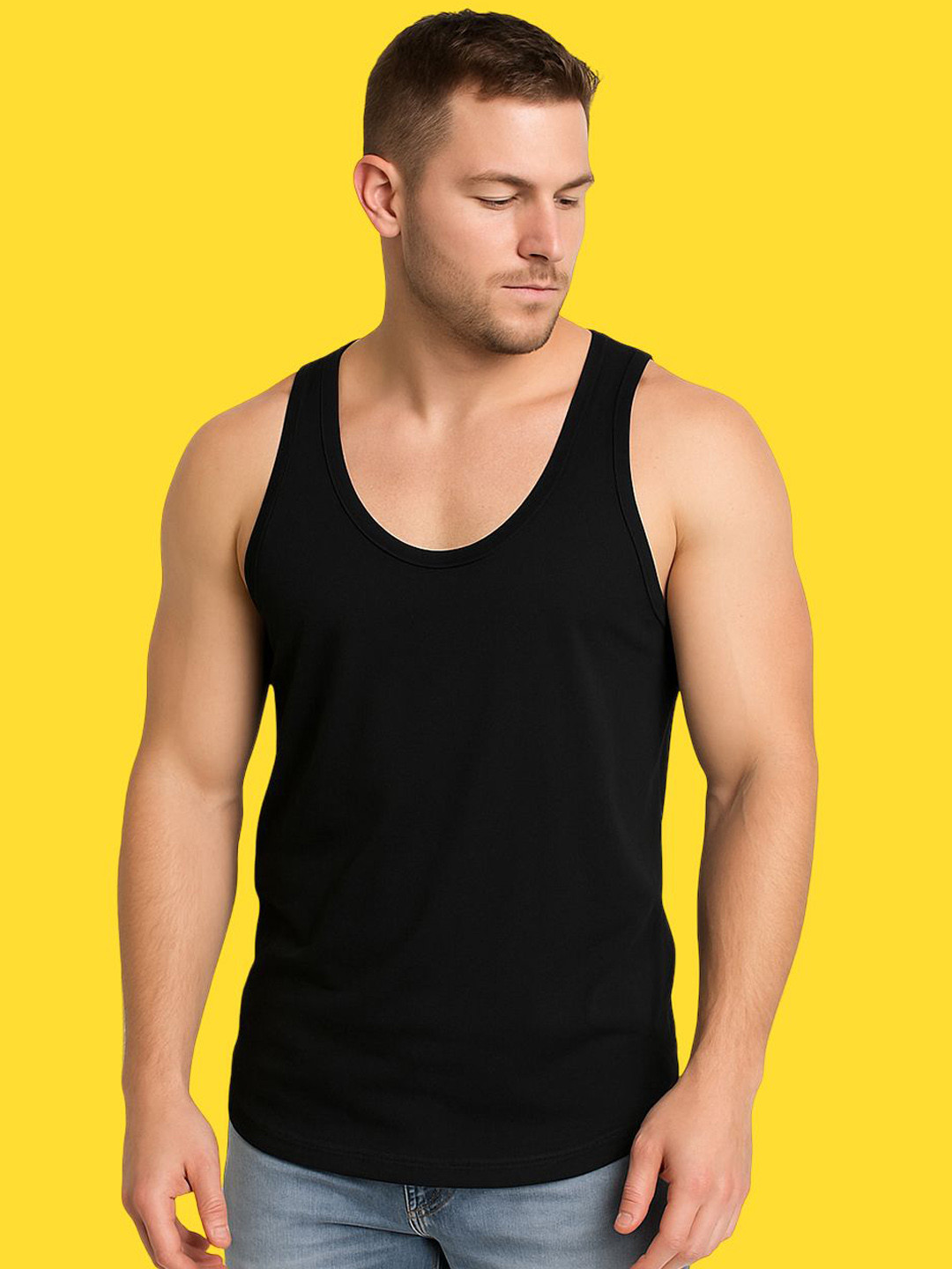 Friskers Combed Cotton Moisture Absorption Gym Innerwear Vest
