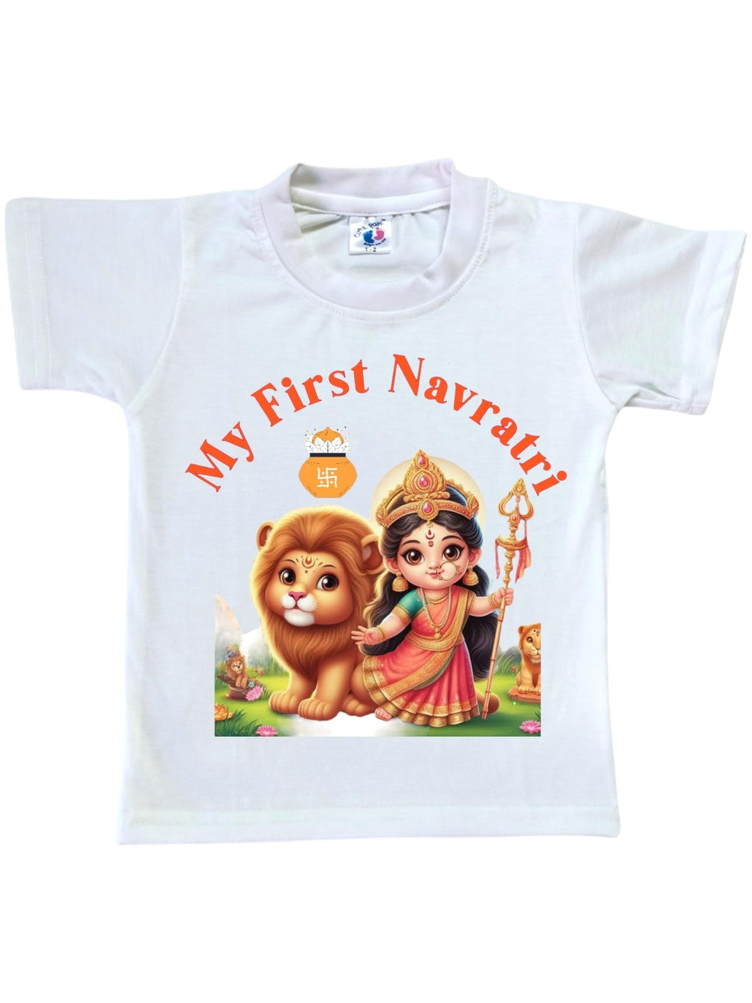 Cute Pals Kids-Unisex White Cotton Graphic Printed Tshirts