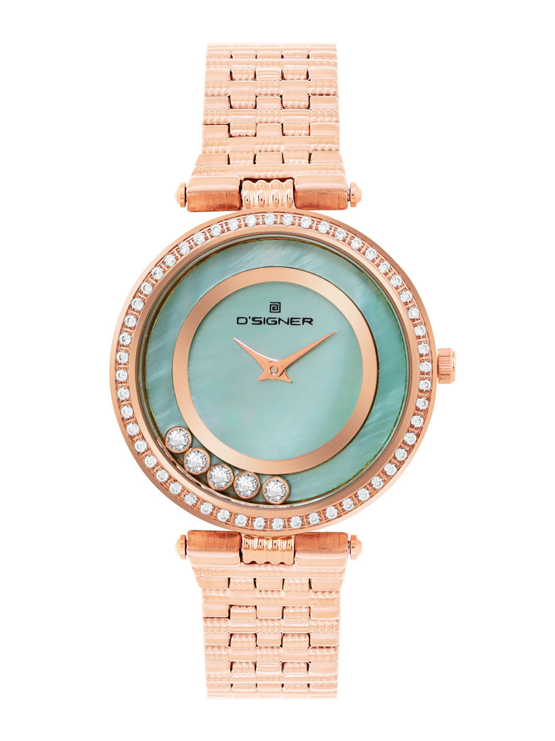 D'SIGNER Women Embellished Dial & Bracelet Style Straps Analogue Watch 901RGM.16L