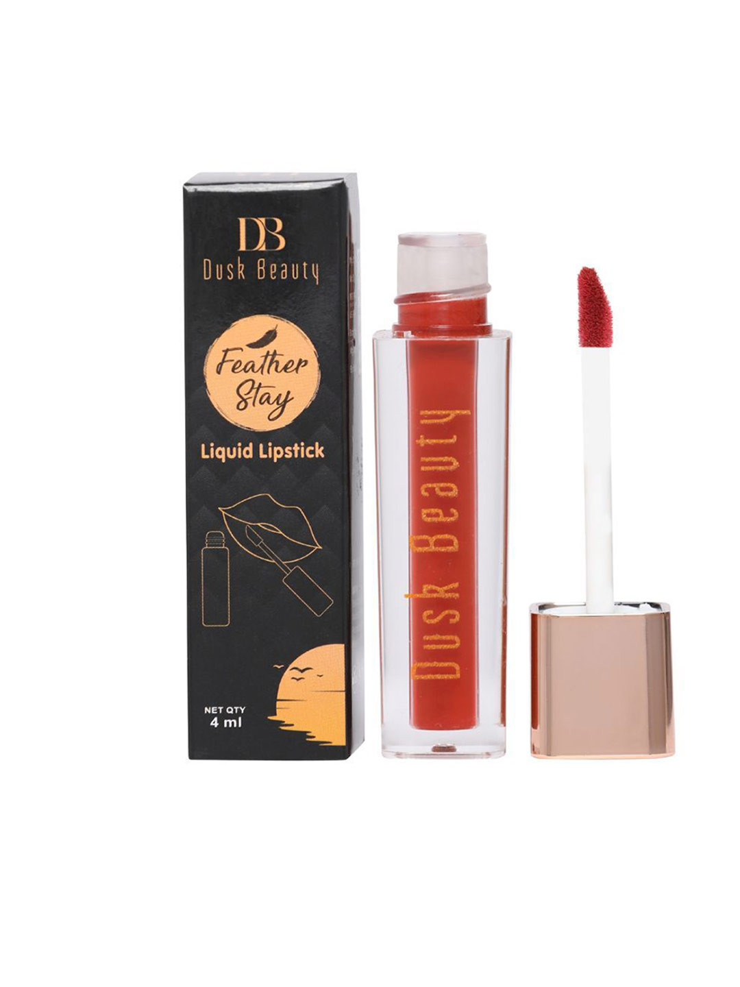 Dusk Beauty Feather Stay Lightweight Liquid Lipstick - 4 ml - Ruby Eclipse