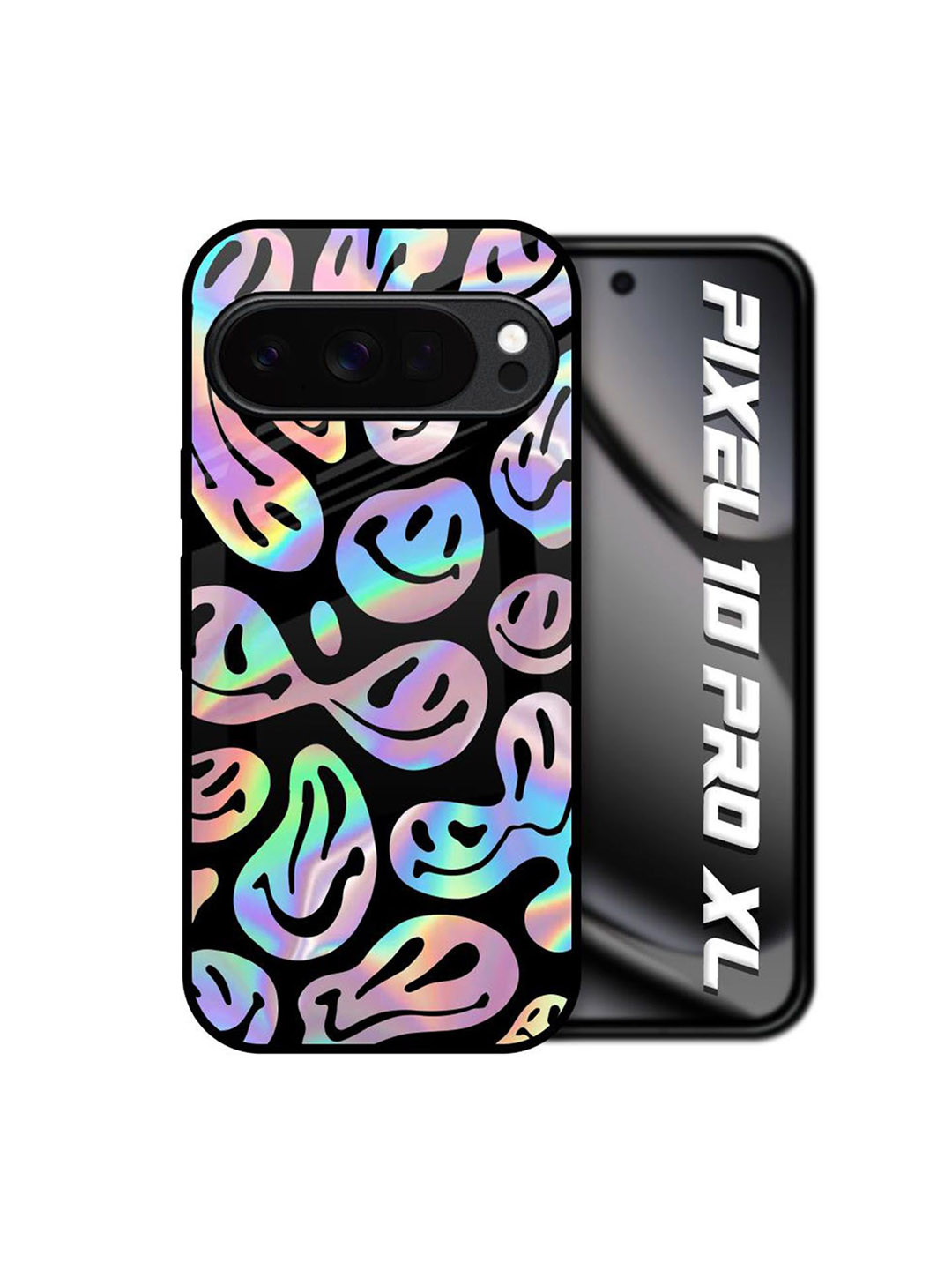 QRIOH Acid Smile Printed Sleek & Lightweight Google Pixel 10 Pro XL 5G Glass Back Case