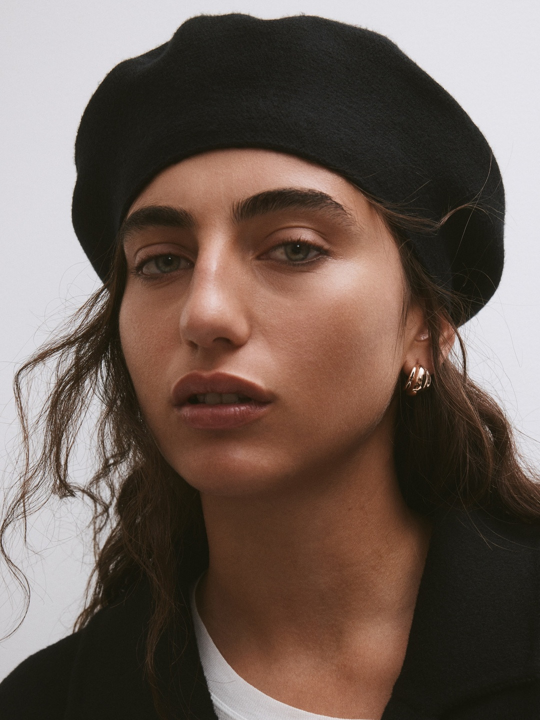H&M Women Black Knitted Beret