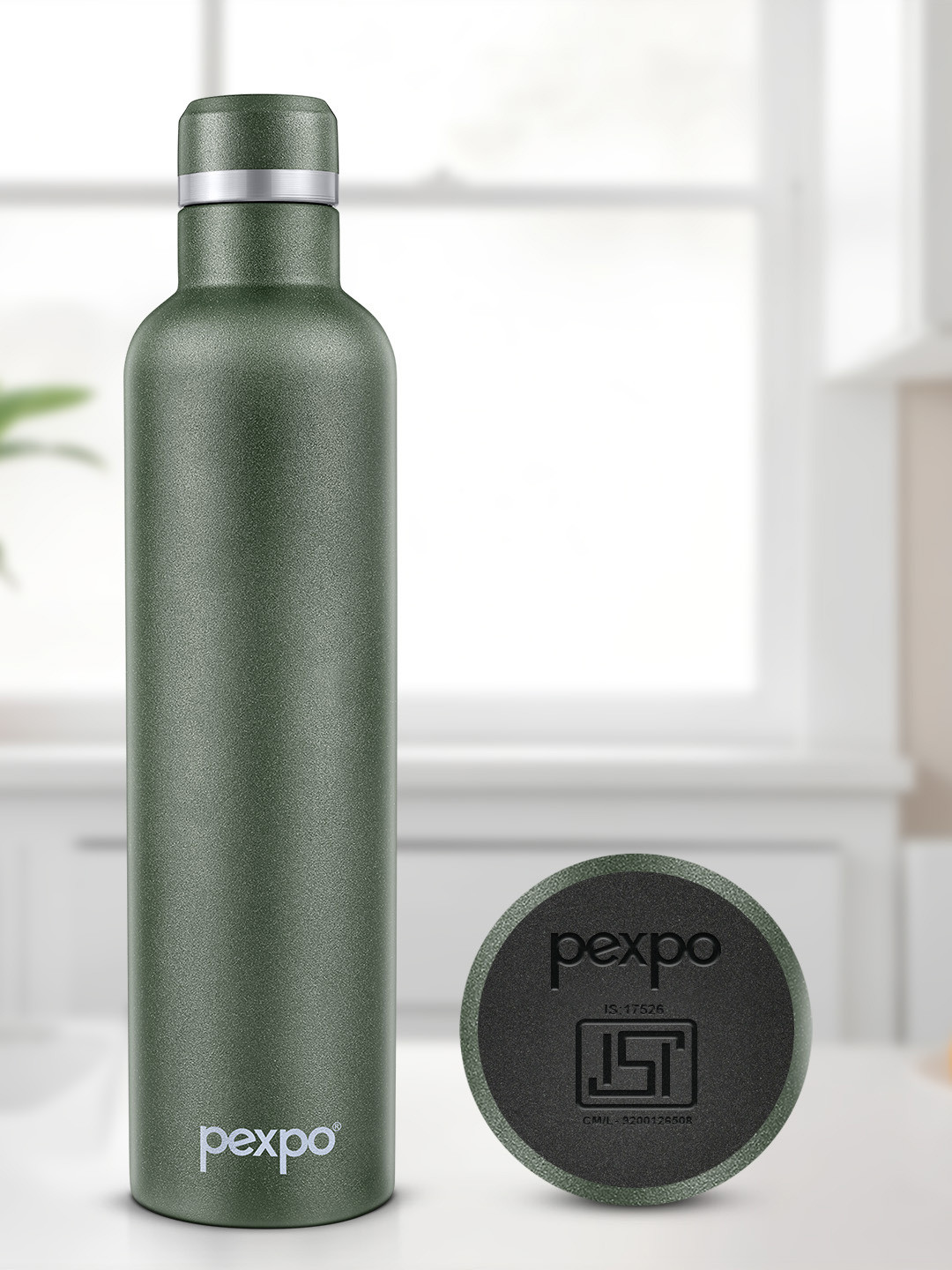 Pexpo Orio Green Stainless Steel BPA Free Flask - 750ml
