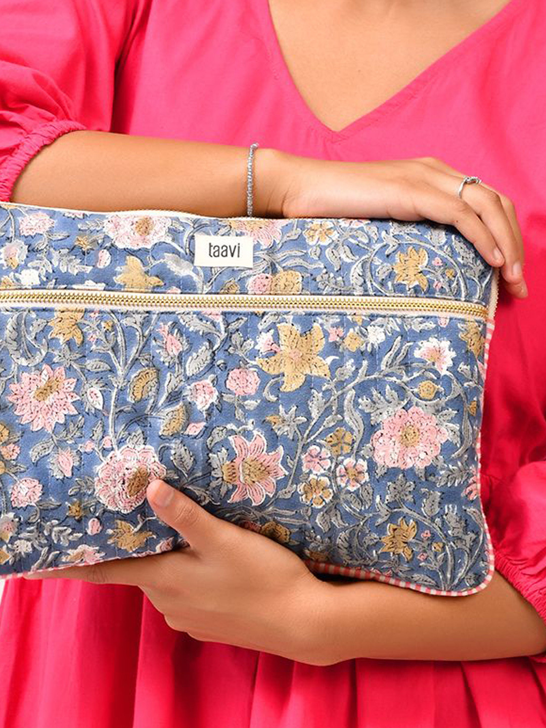 Taavi Women Floral Printed Padded Laptop-IPad Sleeve