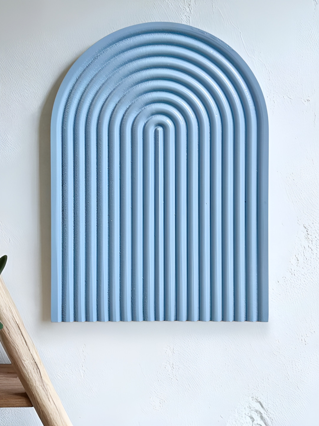 Art Street Blue Ribbed Textured Wall Decor