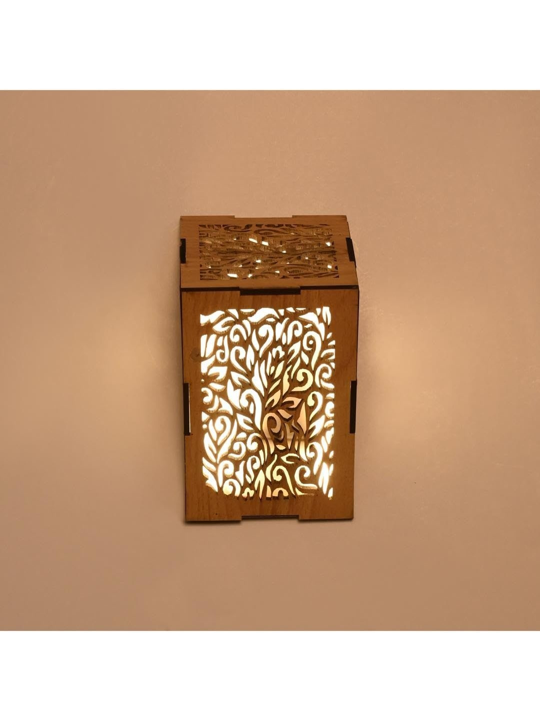 1ST TIME Wood Carved Wall Lamp