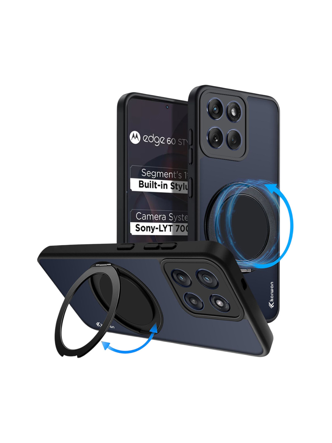 Karwan Unisex Mag-Safe Motorola Edge60 Fusion Solid Back Case