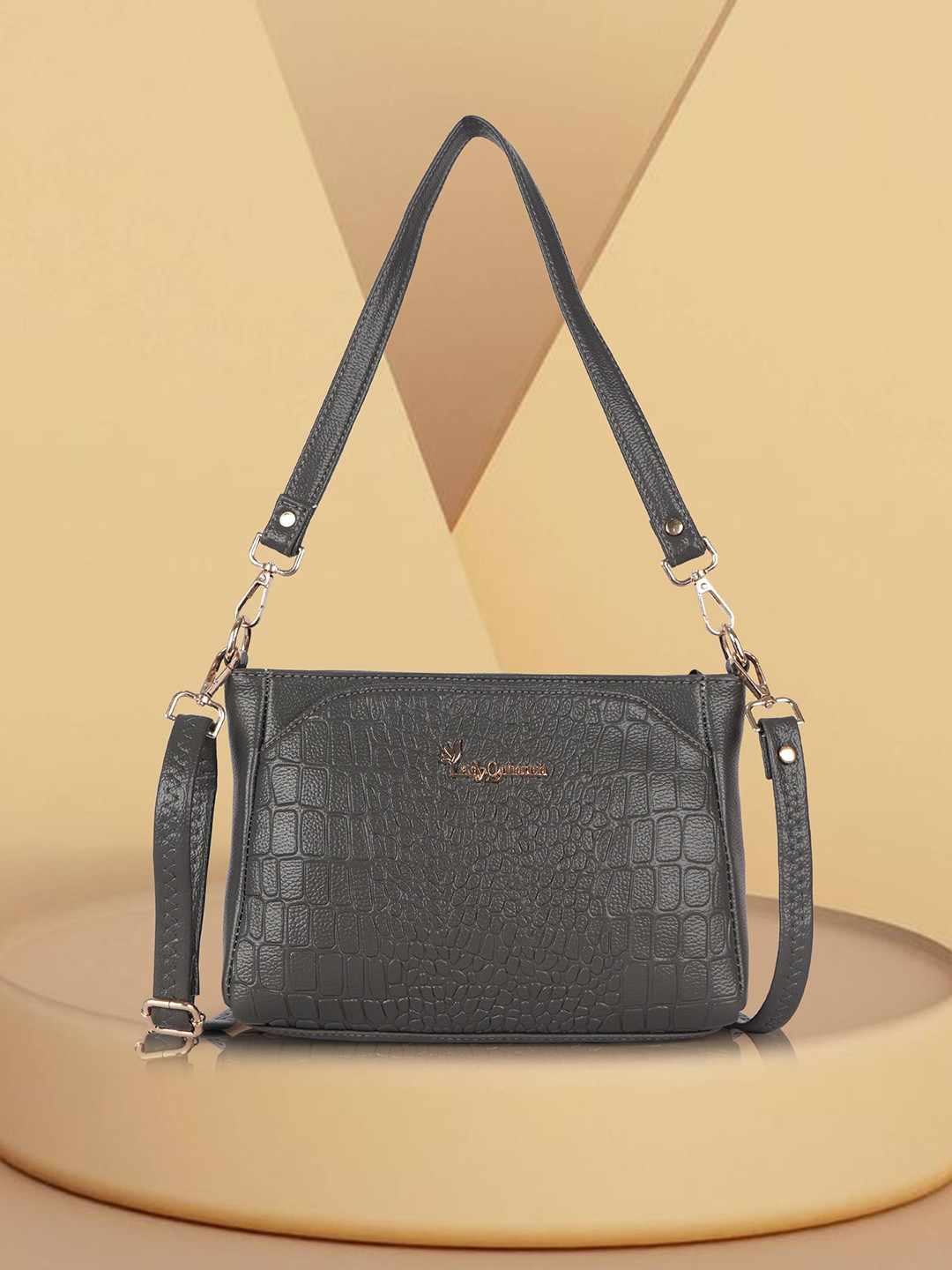 LADY QUINTON Textured Bowling Sling Bag