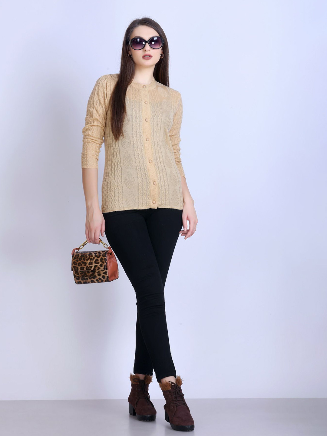 Winter Wonders Women Cable Knit Cardigan Sweaters