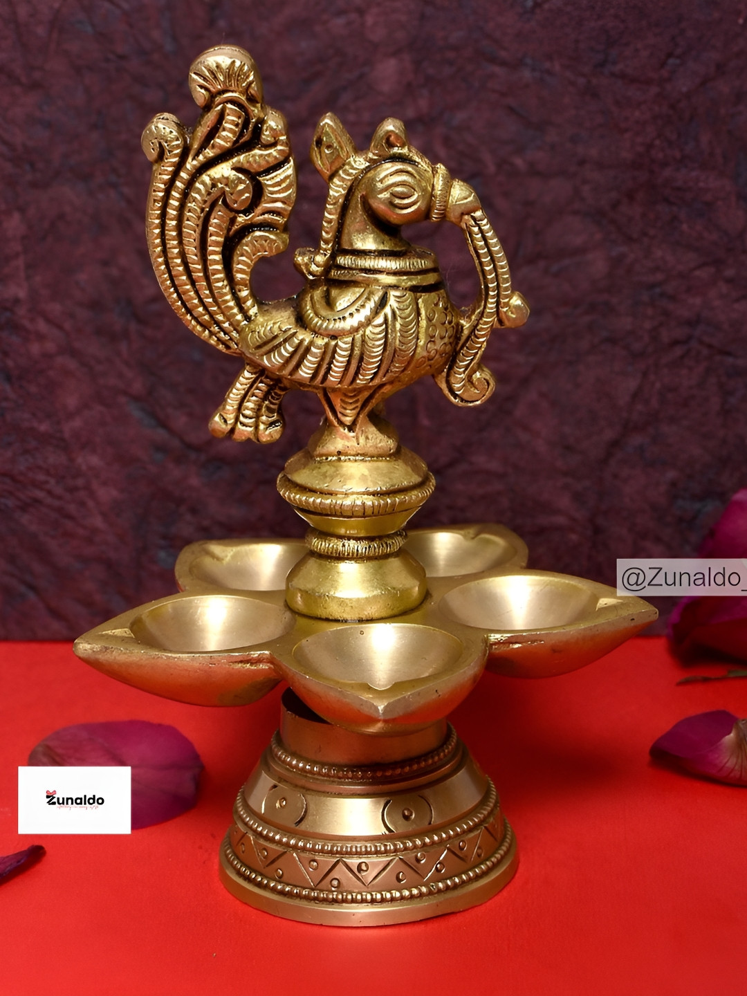 Zunaldo Peacock Designed Oil Lamp