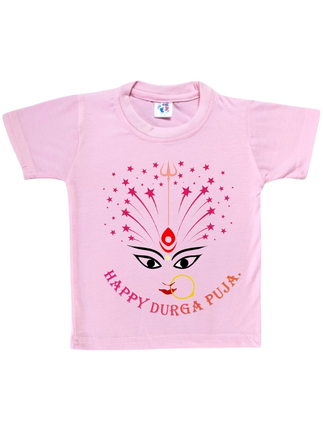 Cute Pals Kids-Unisex Pink Cotton Graphic Printed Tshirts