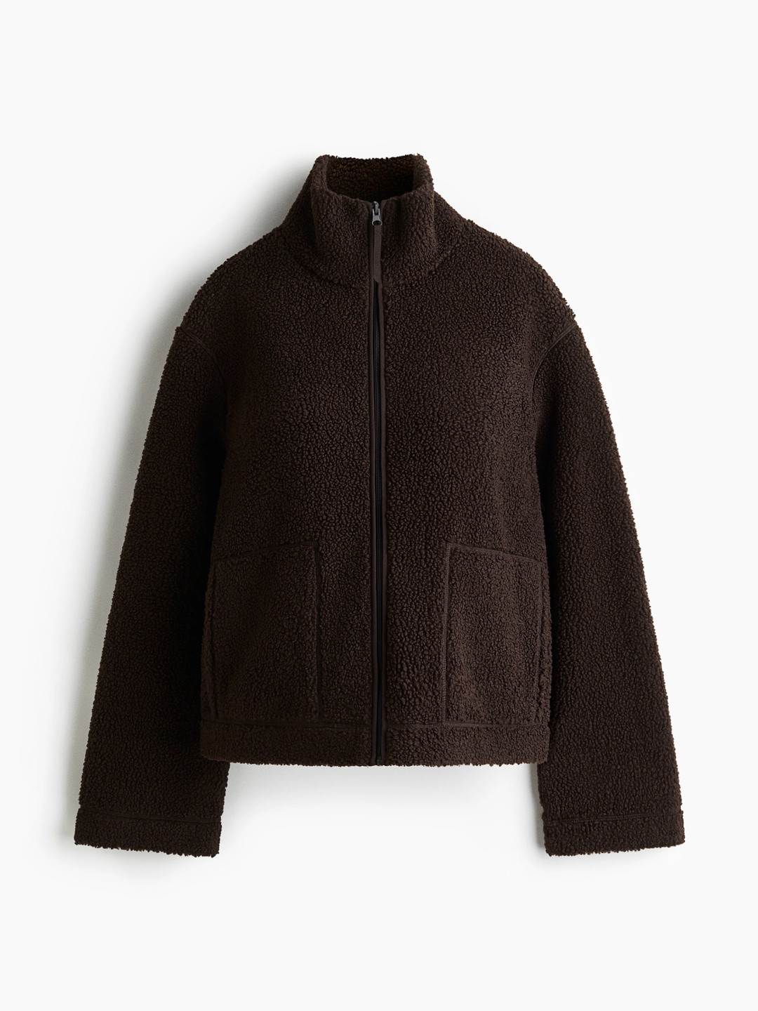 H&M Women MAMA Zip Down Teddy Jacket