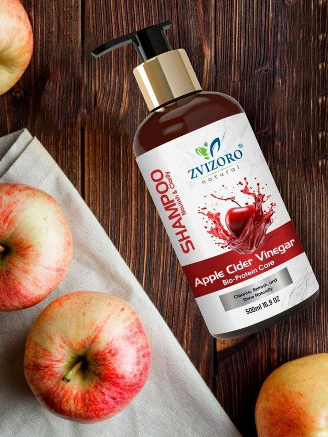 ZVIZORO Apple Cider Shampoo For Dry & Damaged Hair - 500 ml