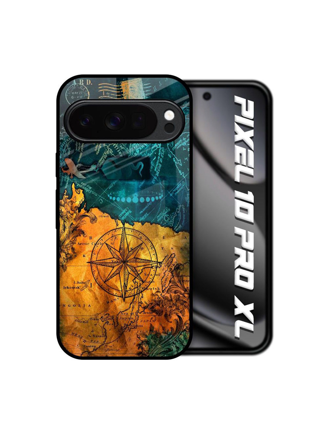 QRIOH Architecture Map Printed Google Pixel 10 Pro XL 5G Shockproof Back Case