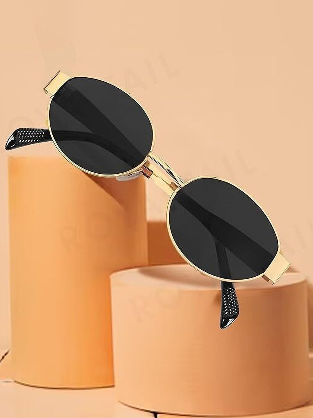 SPADEACES Unisex Pack Of 2 Rimless UV Protected Oval Sunglasses