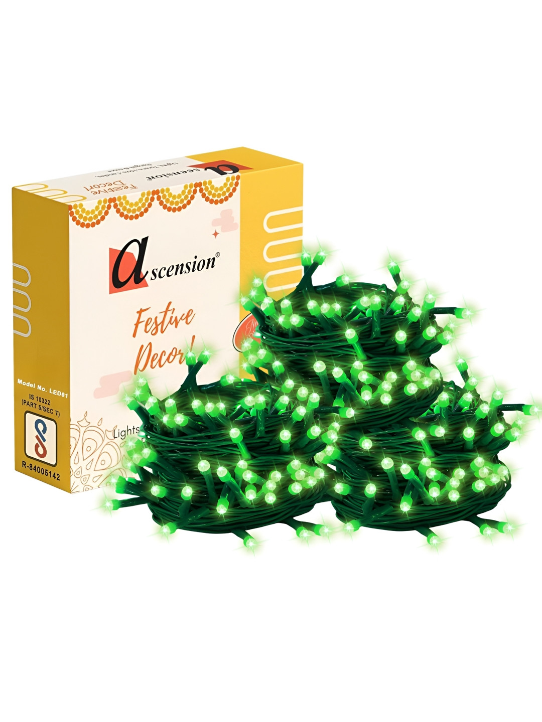 Ascension Green 3Pcs 40 LED Serial Blub Environment Friendly High Luminous String Lights