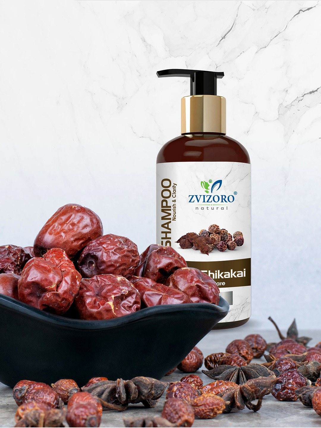 ZVIZORO Aritha Shikakai Shampoo For Hair Growth - 500 ml