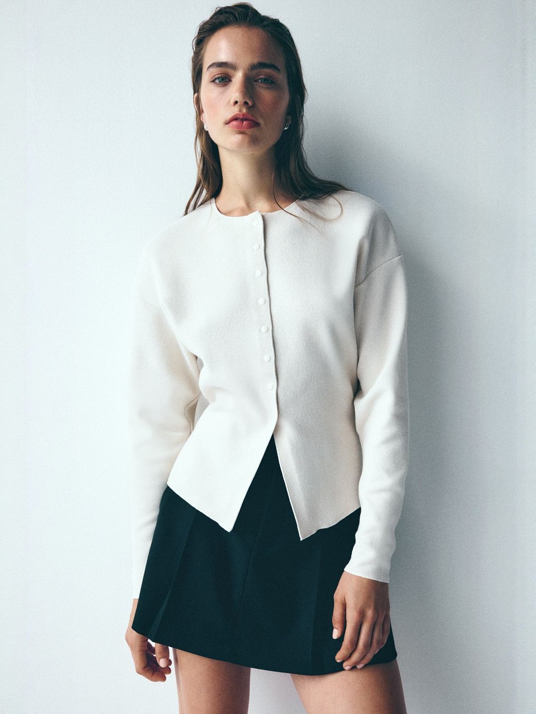 H&M Textured-Knit Cardigan