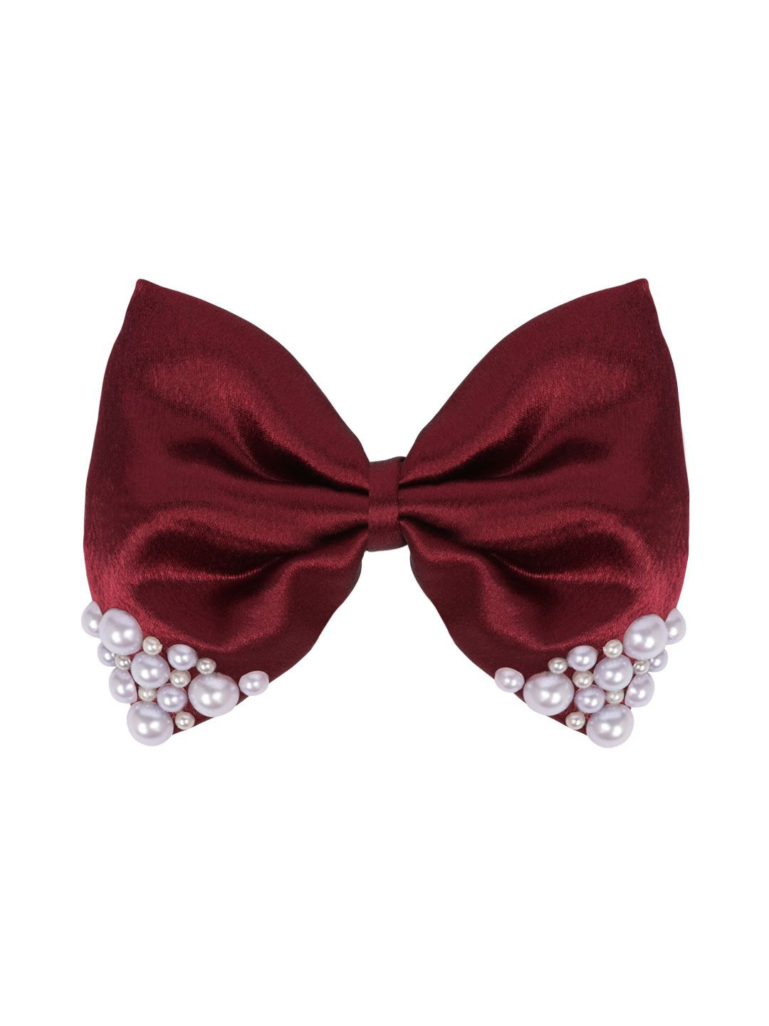 Aye Candy Girls Pearl Embellished Bow on Aligator Clip