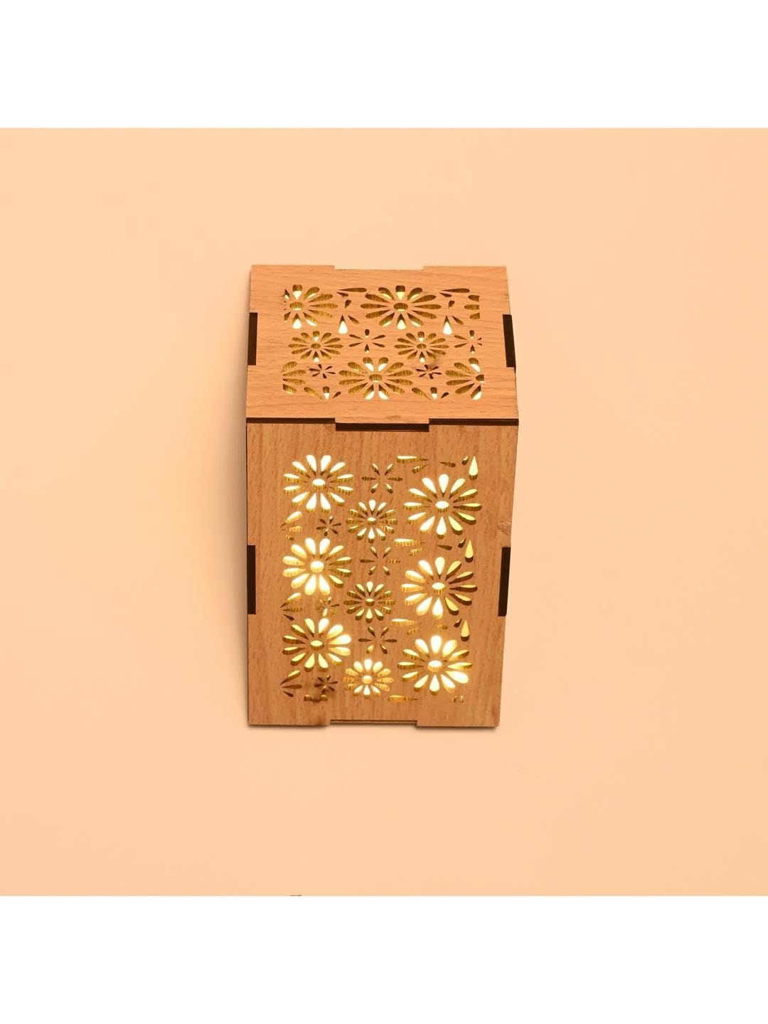 1ST TIME Cream Coloured Textured Wood Wall Lamp