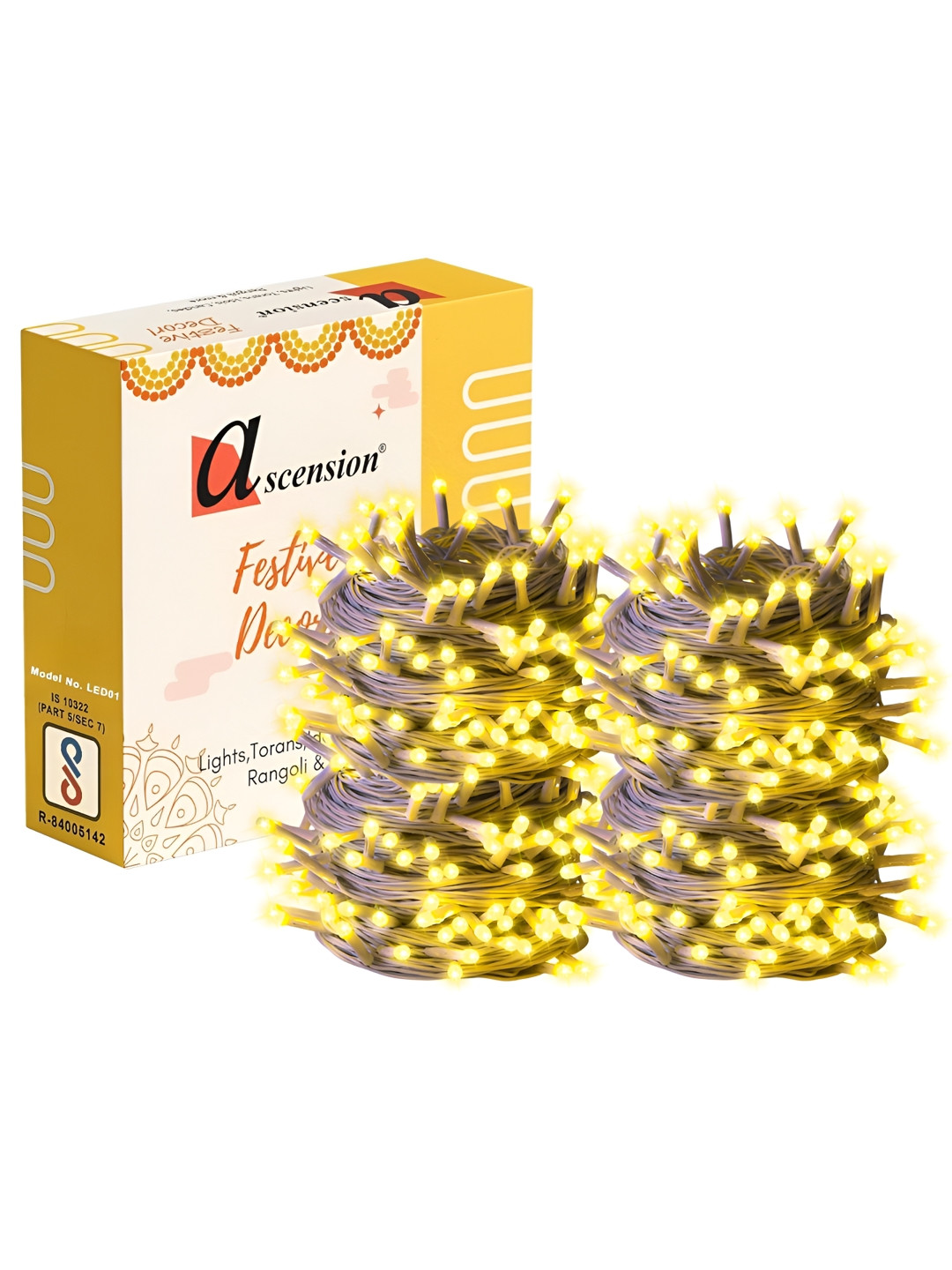 Ascension Warm-White 4Pcs Serial Bulb Environment Friendly High Luminous String Lights