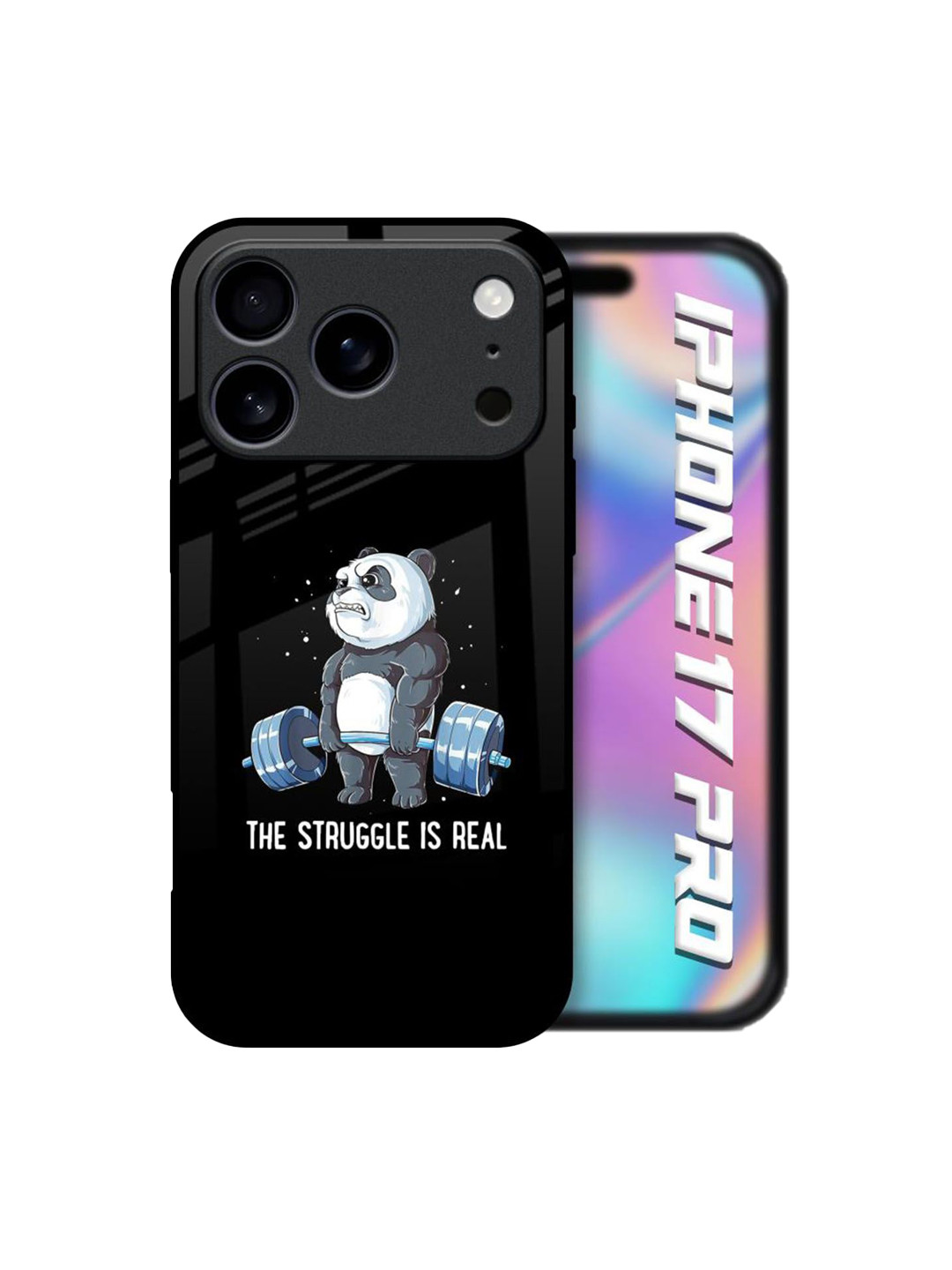 QRIOH Real Struggle Printed iPhone 17 Pro Shockproof Back Case Mobile Accessories