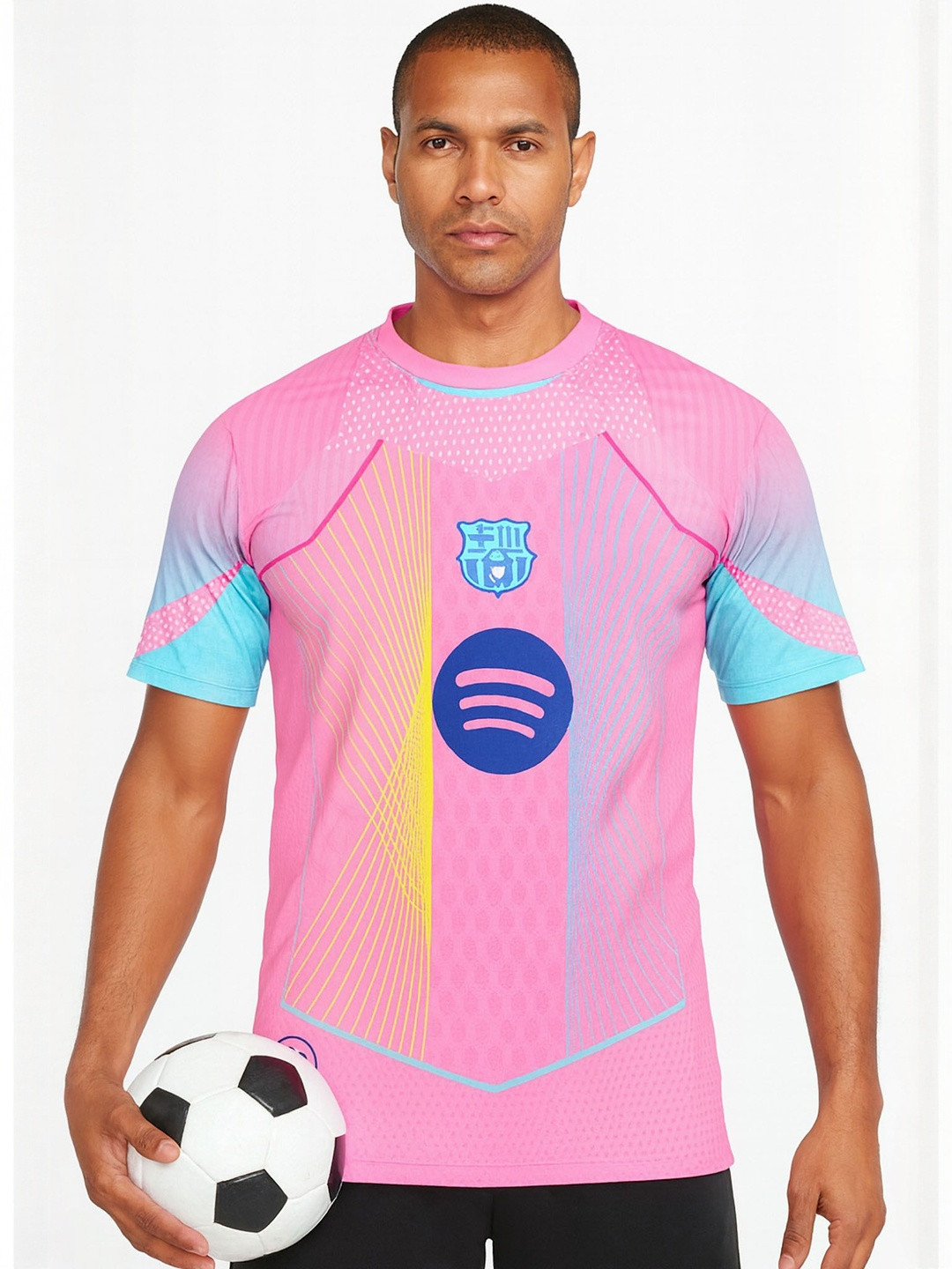 dostitch Men Barcelona Printed Dri-FIT T-shirt