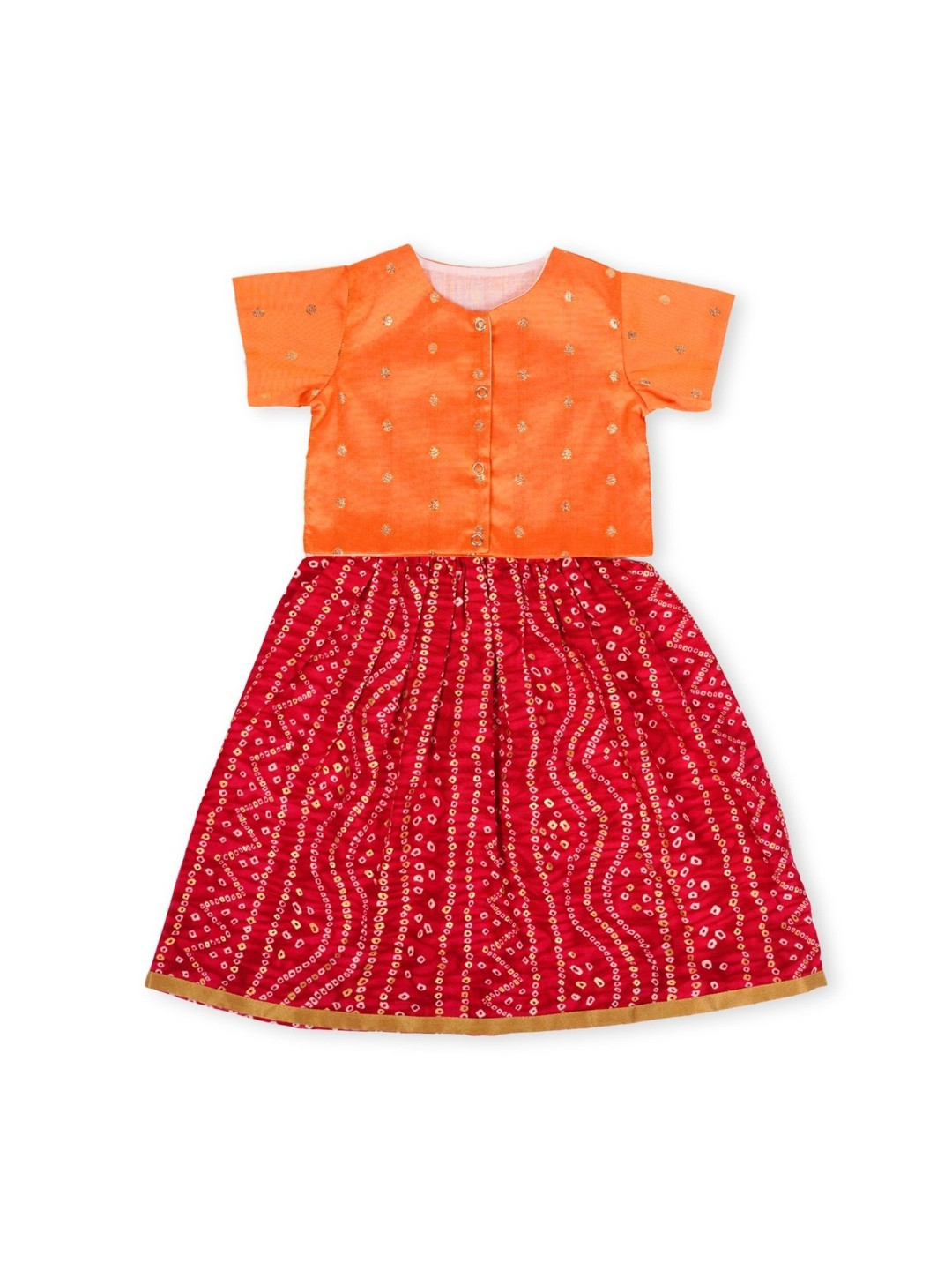 Sangria Girl Bandhani Cotton Lehenga