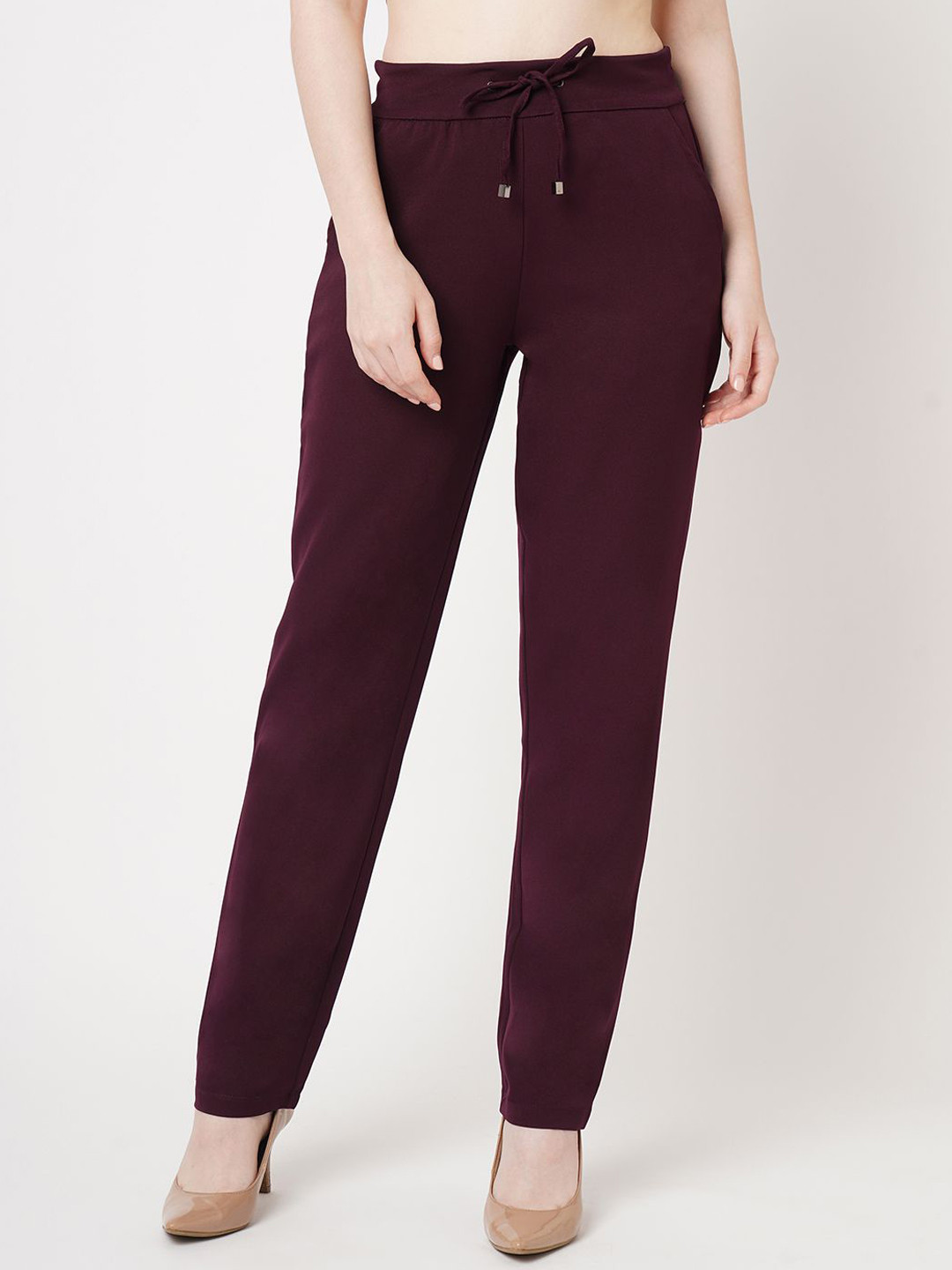 Kraus Jeans Women Flat-Front High-Rise Regular Trousers