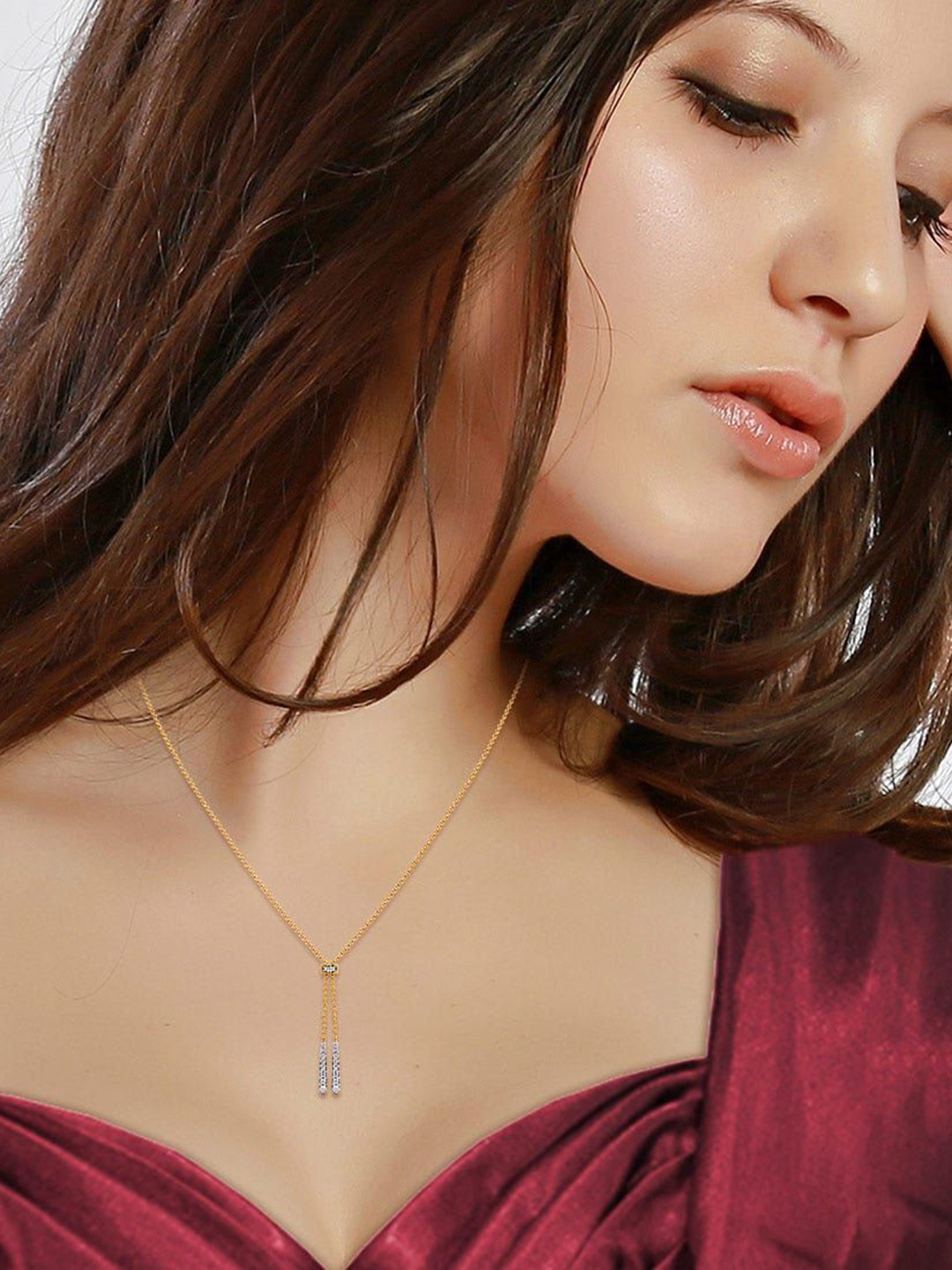 CANDERE A KALYAN JEWELLERS COMPANY 18Kt Gold Necklace 0.24 Ct Diamond - 4.7 g