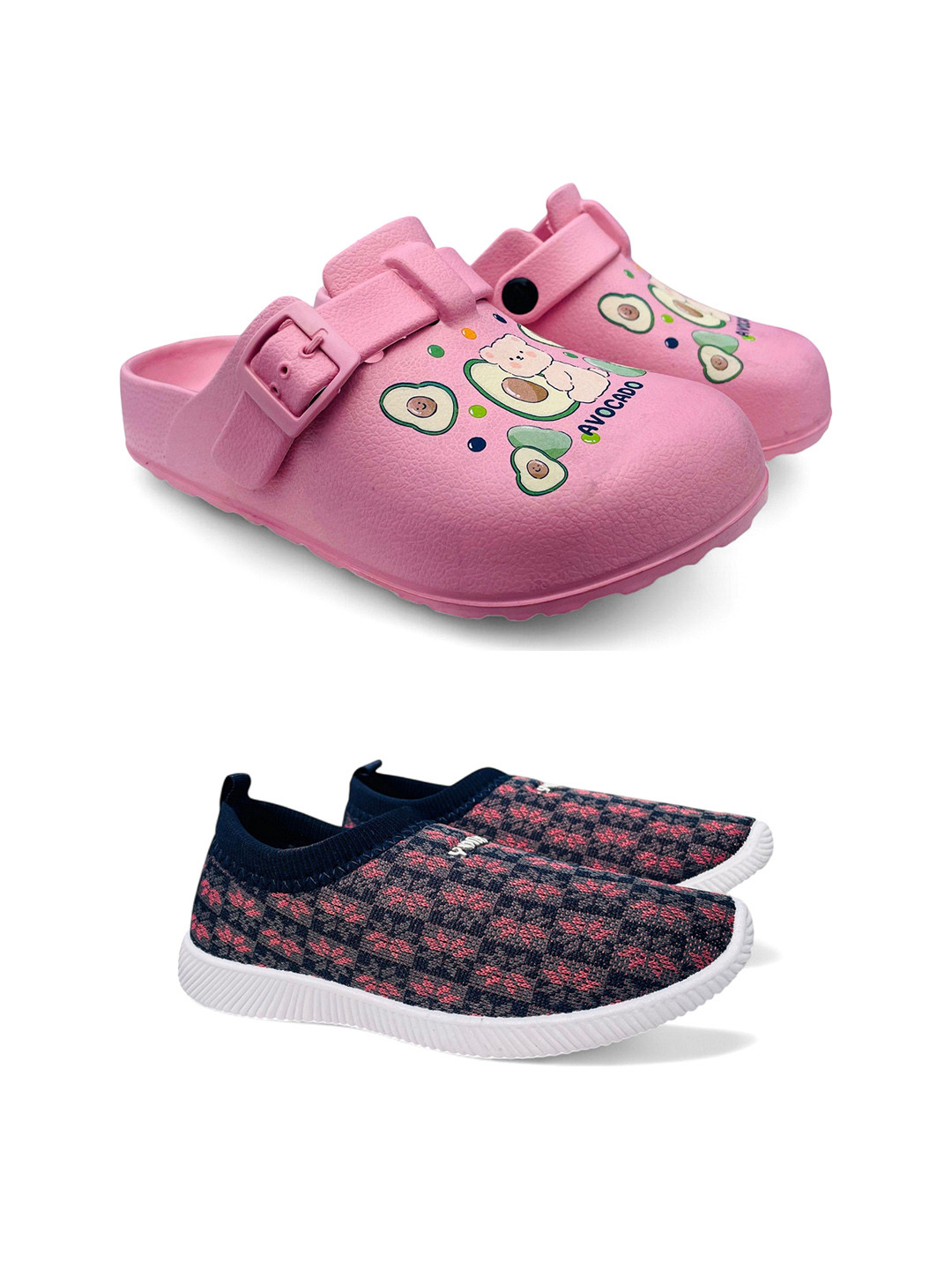 FABBMATE Women Pack of 2 Walking Shoes & Clogs