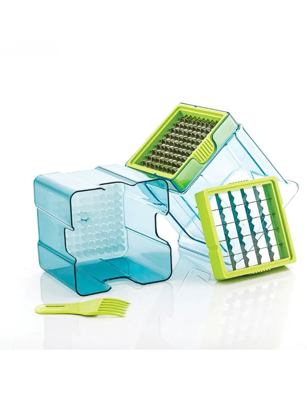 DeoDap Plastic 2-in-1 Potato Chipper & Slicer