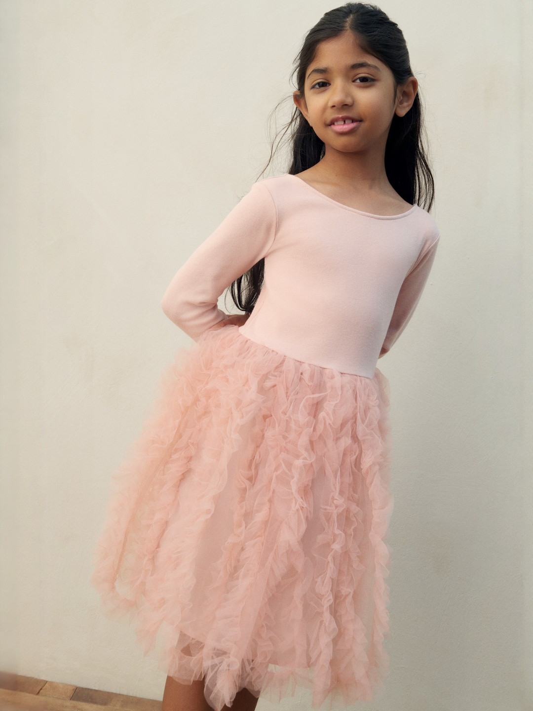 H&M Girls Pink Tulle-Skirt Dress