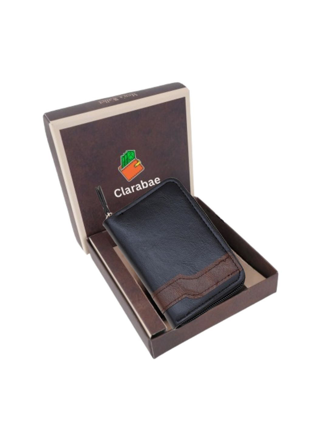 CLARABAE Men Leather Two Fold Wallet with SIM Card Holder