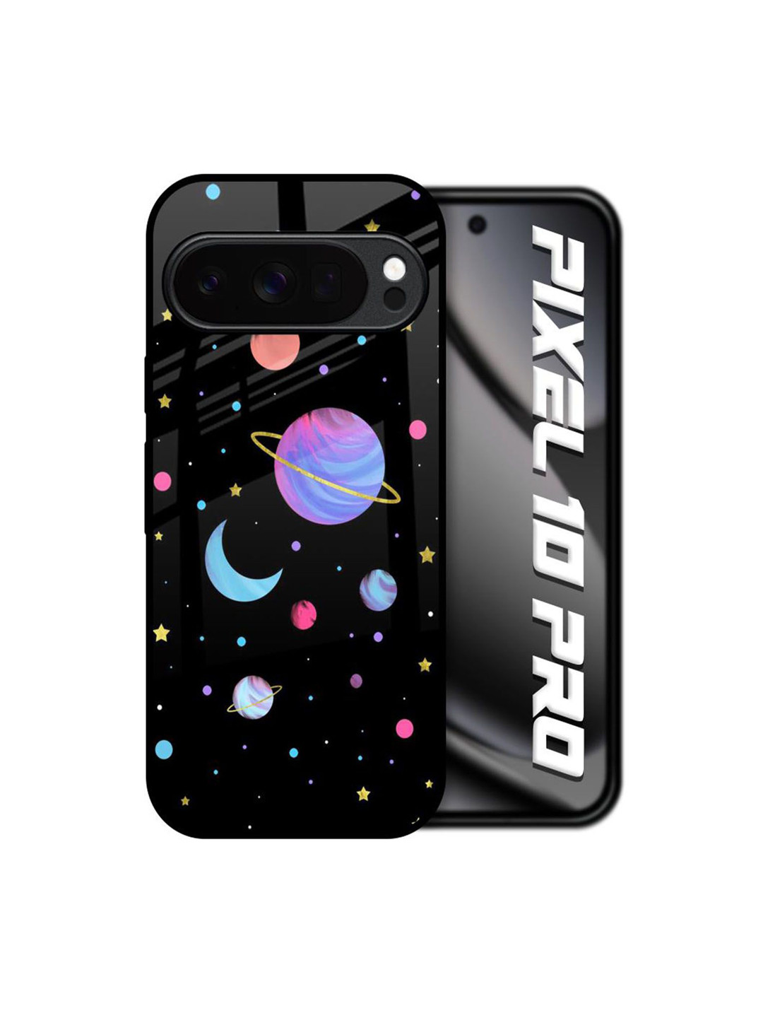 QRIOH Planet Play Printed Sleek & Lightweight Google Pixel 10 Pro 5G Glass Back Case