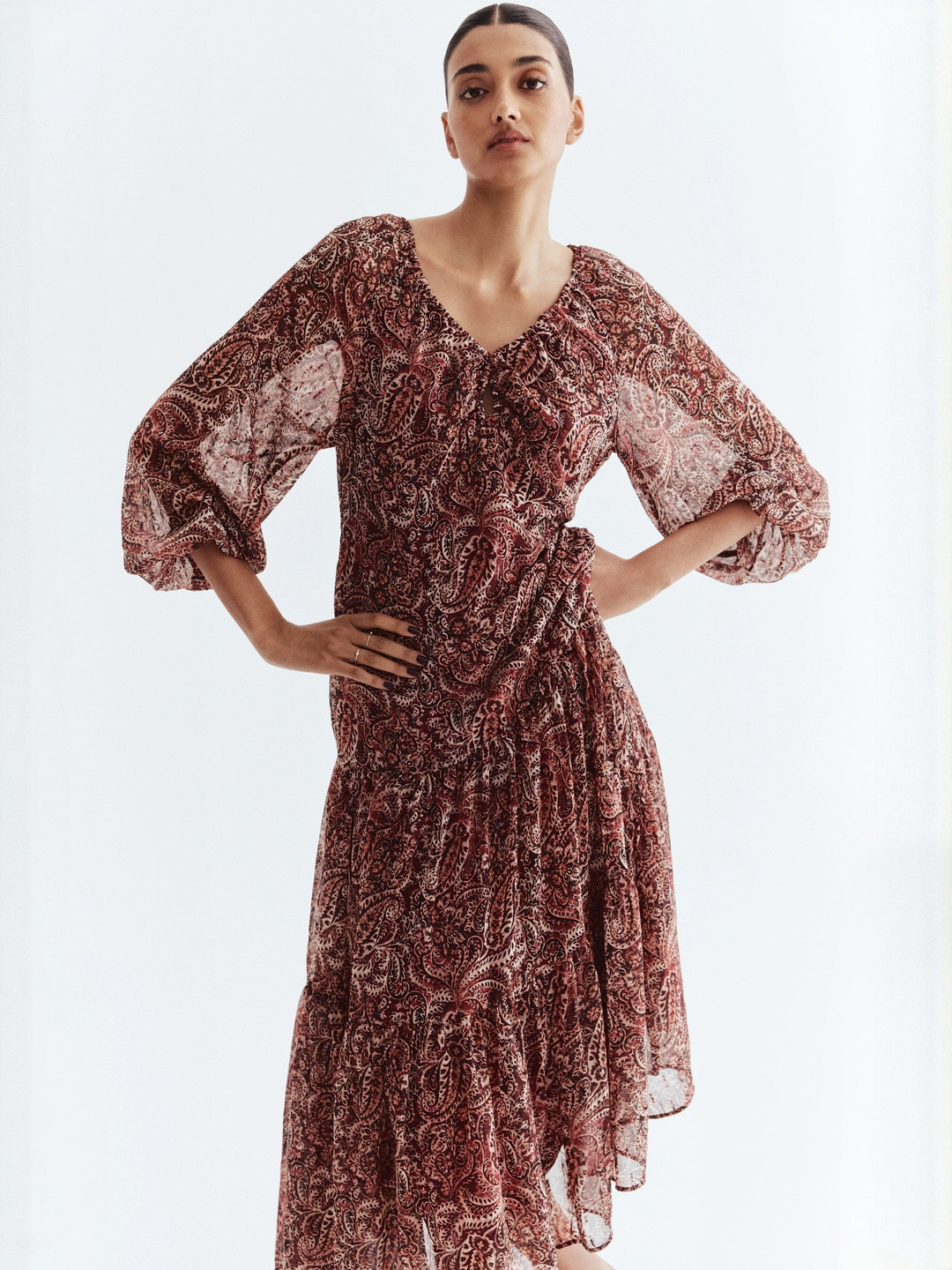 H&M Women Long Chiffon Dress