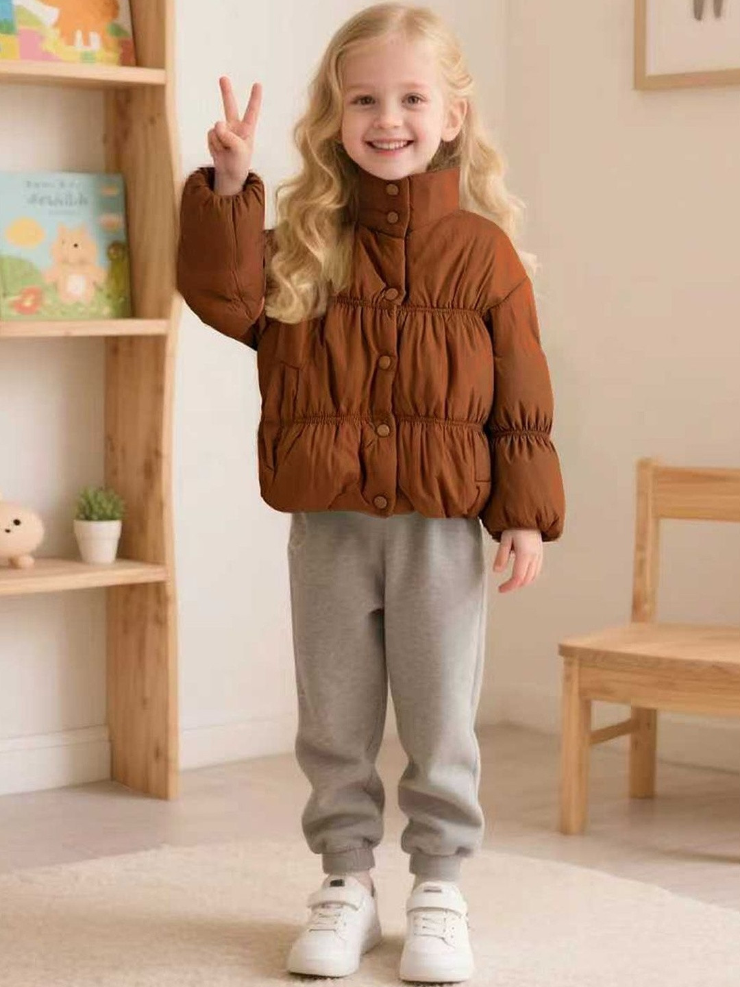 YK Girls Full Sleeves Puffer Jacket