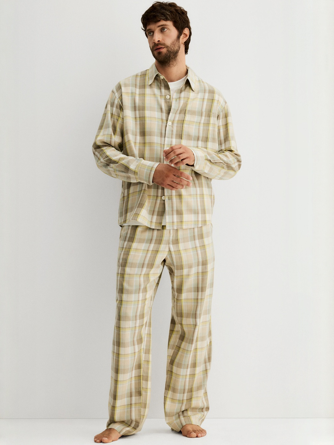 H&M Men Checked Night Suit