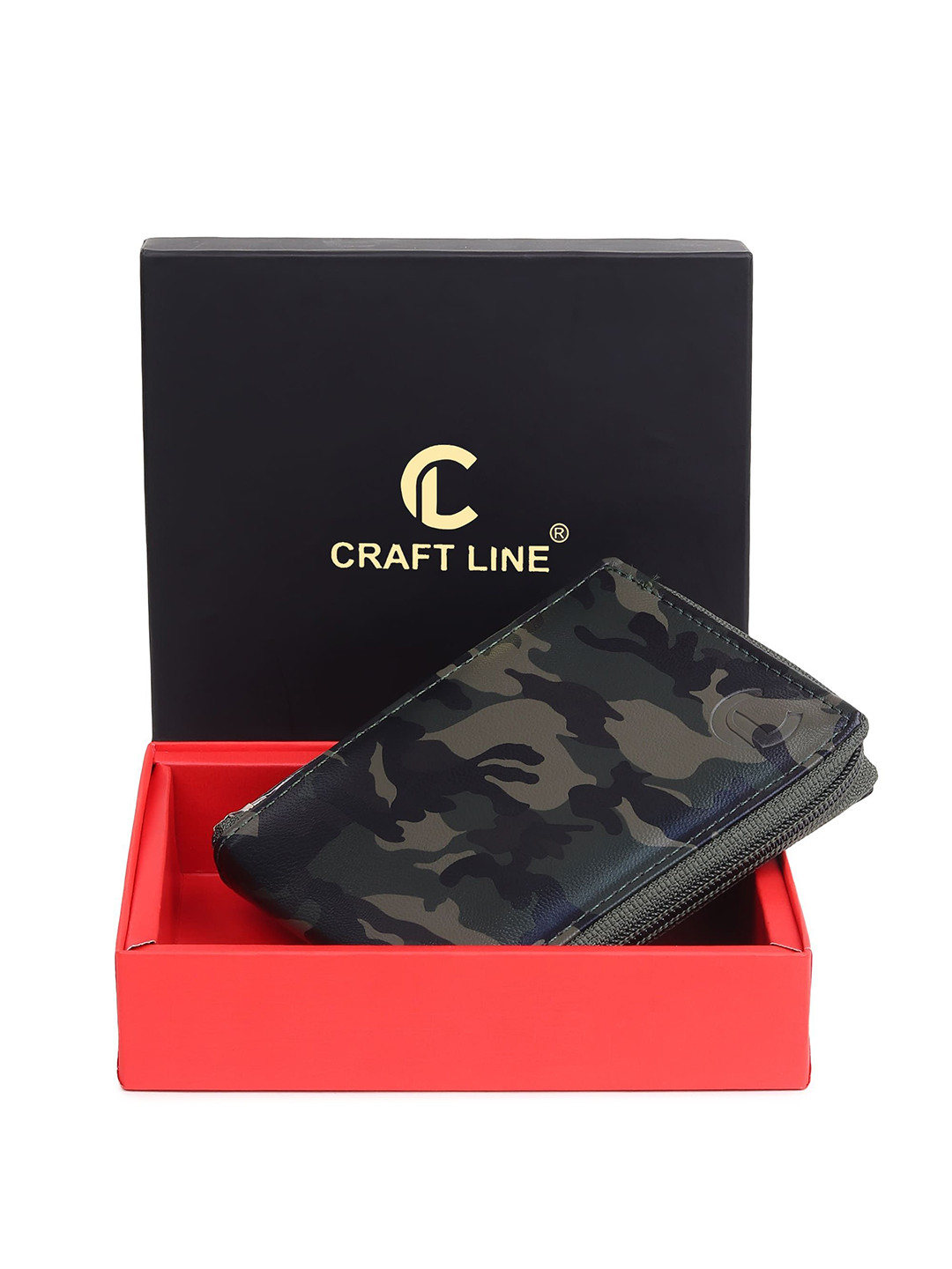 CRAFT LINE Men Camouflage Printed Zip Around Wallet