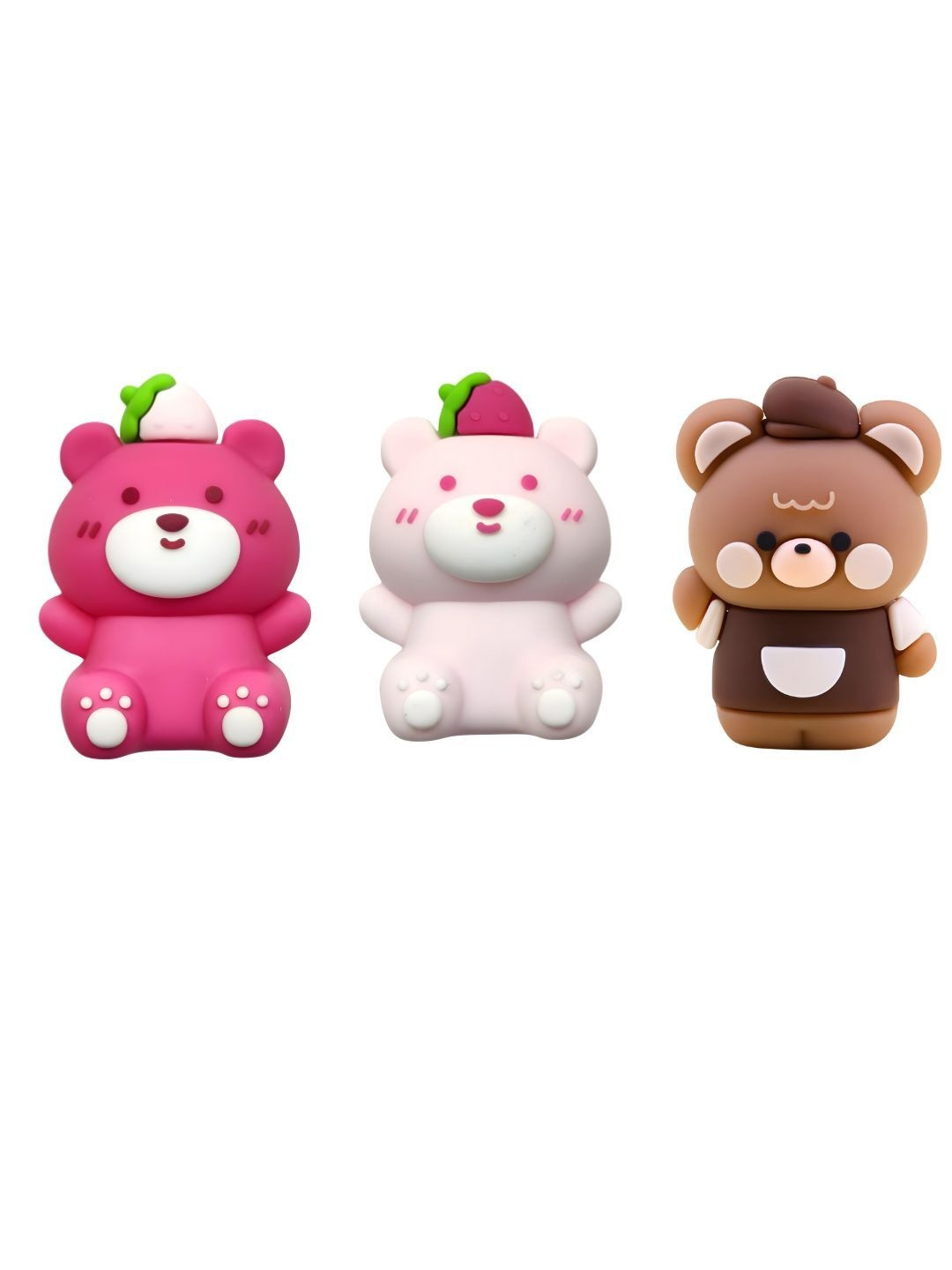 YK Pack Of 3 Solid Cute Animal Pencil Sharpener