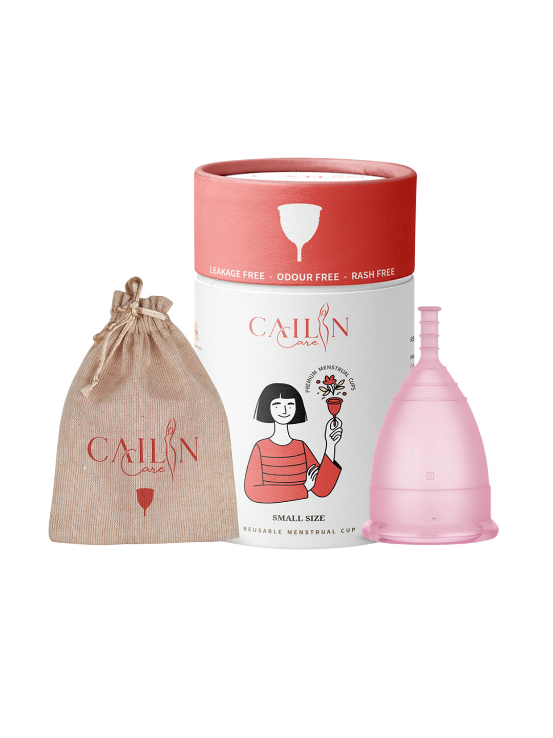 Cailin Care Reusable & Odour Free Menstrual Cup With Carry Pouch - Small