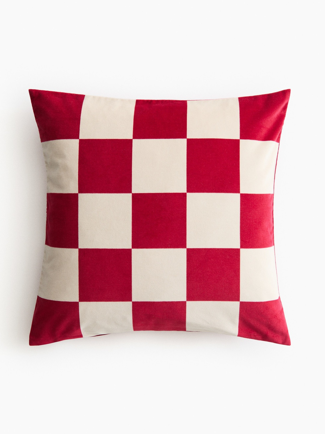 H&M Checked Velvet Cushion Cover