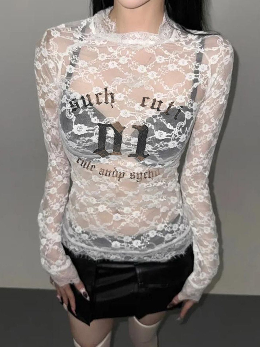 StyleCast x Revolte Women Lace Longline Top