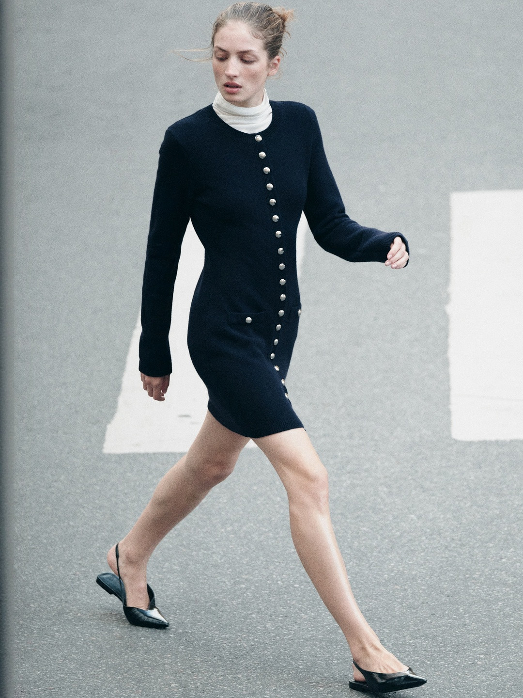 H&M Women Knitted Button Front Dress