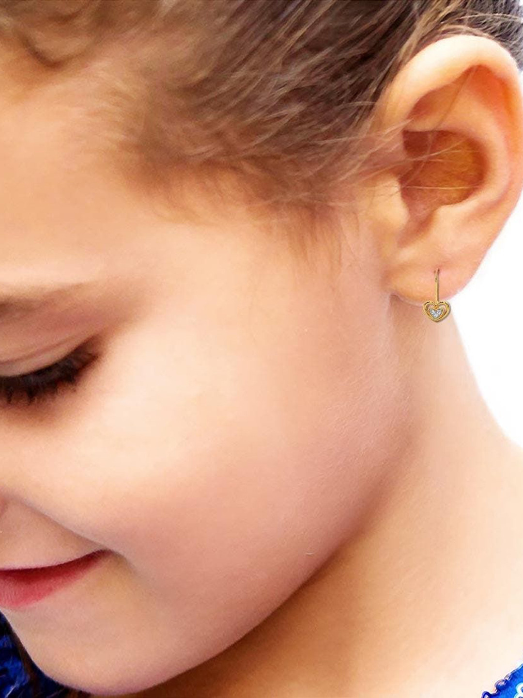 CANDERE A KALYAN JEWELLERS COMPANY Girls 18Kt Gold Yen Diamond Earrings 0.78 g