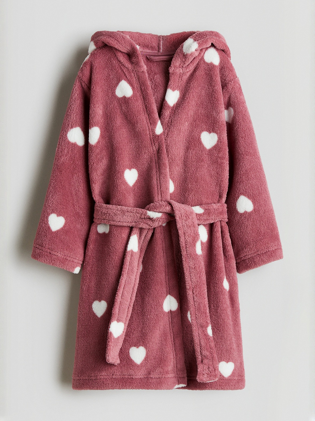 H&M Red And White Fleece Dressing Gown