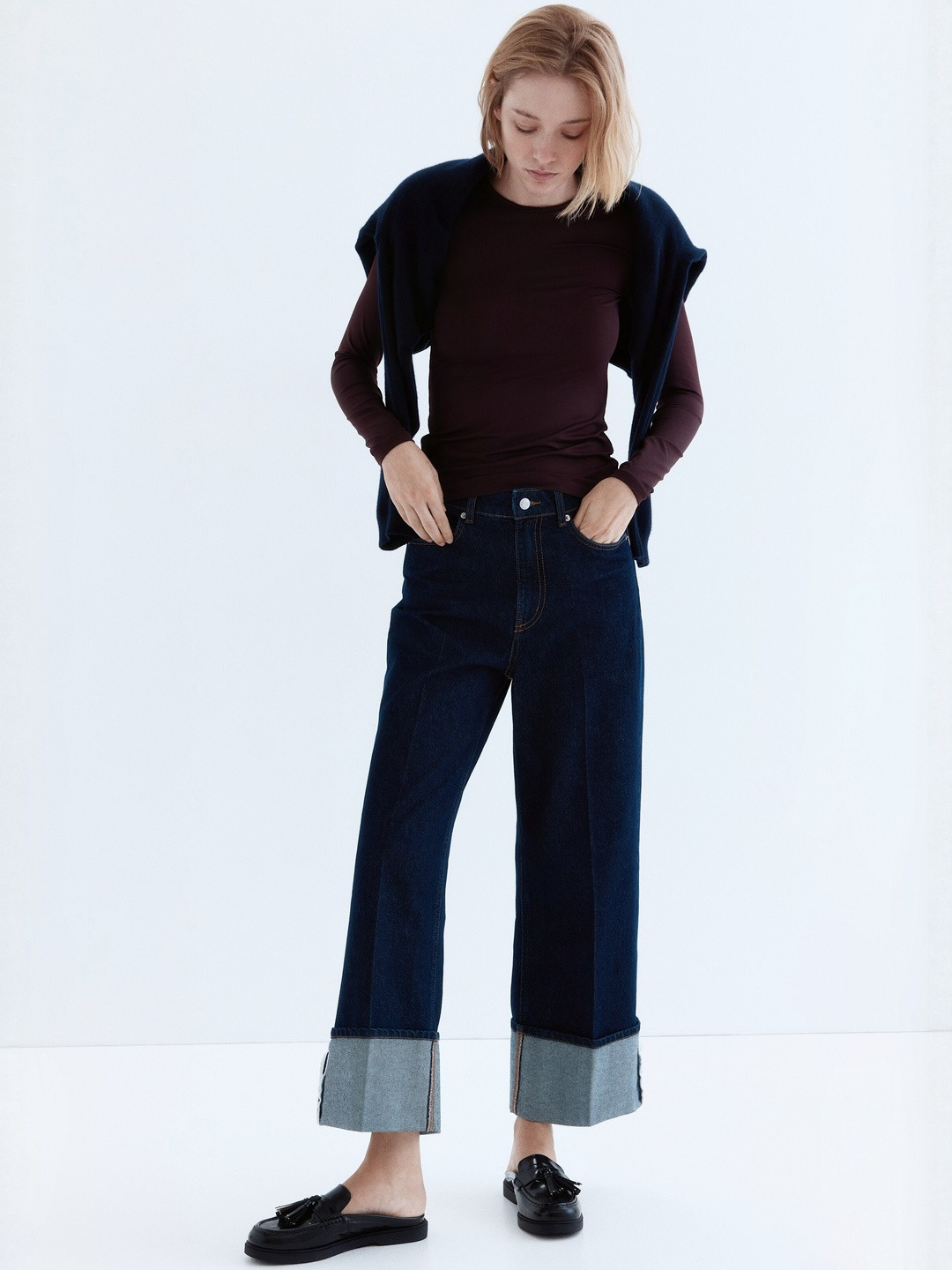 H&M Long-Sleeved Microfibre Top