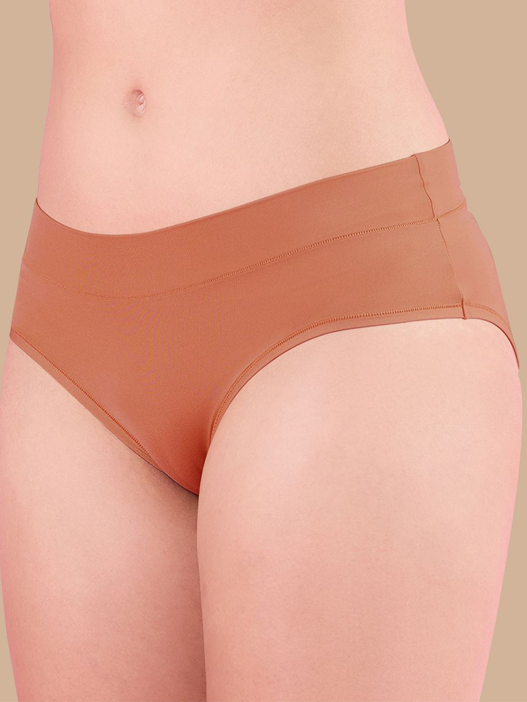 Nykd Women's Solid Mid Rise Hipster Briefs