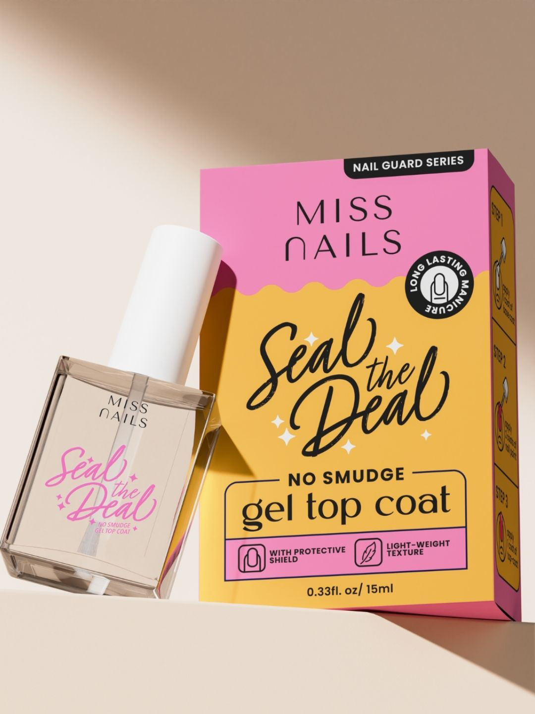 MISS NAILS Seal The Deal Top Coat Long Lasting Nail Polish - 15 ml